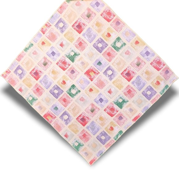 Home Dining Cloth Napkins Set (6) Colorful Pastel Abstract Prints - Picture 2 of 3